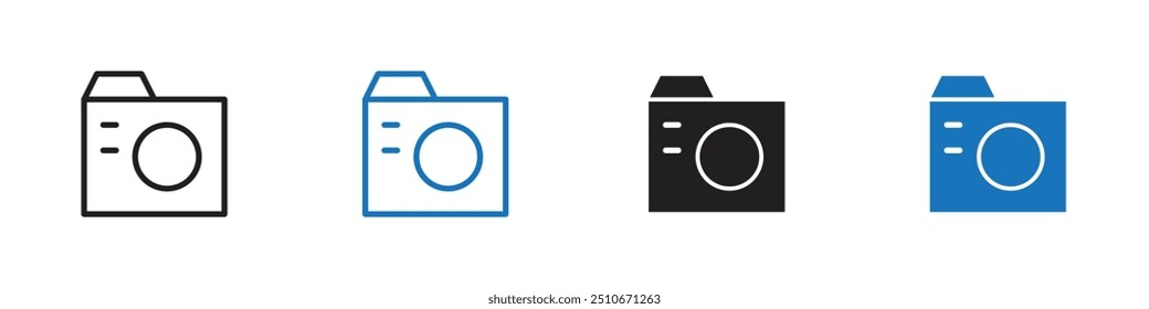 Camera icon Vector set outline