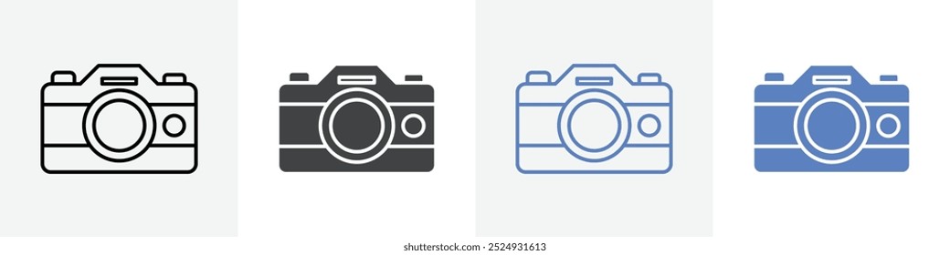 camera icon vector set use for web