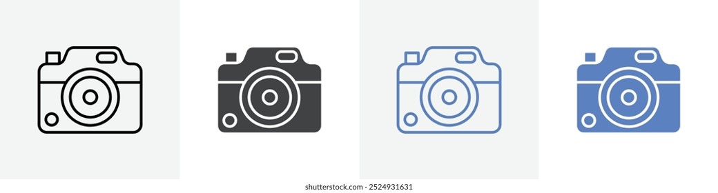 camera icon vector set use for web