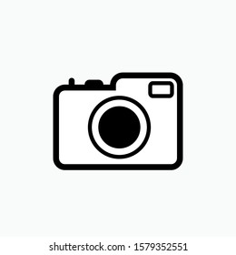 Camera Icon - Vector, Sign and Symbol in Line Art Style for Design, Presentation, Website or Apps Elements.