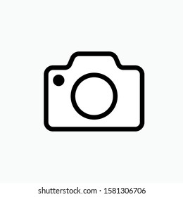 Camera Icon - Vector, Sign and Symbol in Line Art Style for Design, Presentation, Website or Apps Elements.