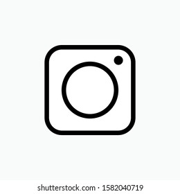 Camera Icon - Vector, Sign and Symbol in Line Art Style for Design, Presentation, Website or Apps Elements.