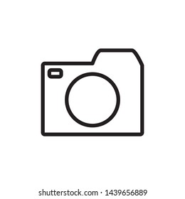 camera icon vector in simple style template