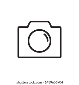 camera icon vector in simple style template