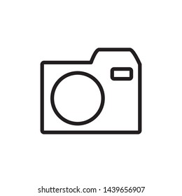 camera icon vector in simple style template