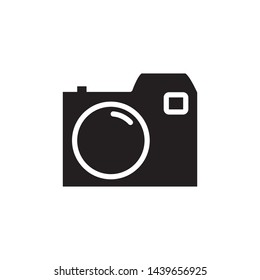 camera icon vector in simple style template