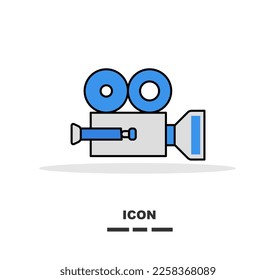 Camera icon vector in simple style illustration