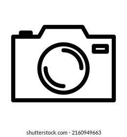 camera icon vector single line icon