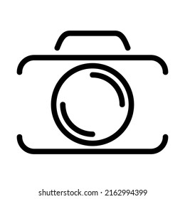 camera icon vector single line icon