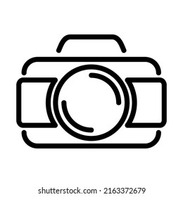 camera icon vector single line icon