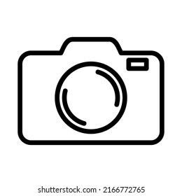 camera icon vector single line icon