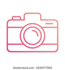 Camera icon vector stock illustration.