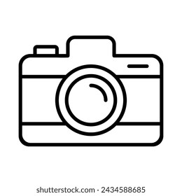 Camera icon vector stock illustration.