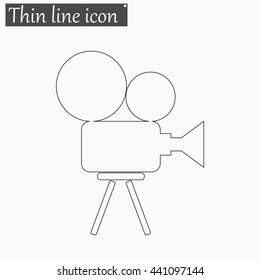 Camera icon Vector Style thin line