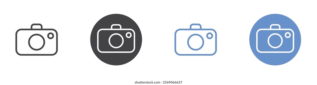 Camera icon vector symbol outline sign