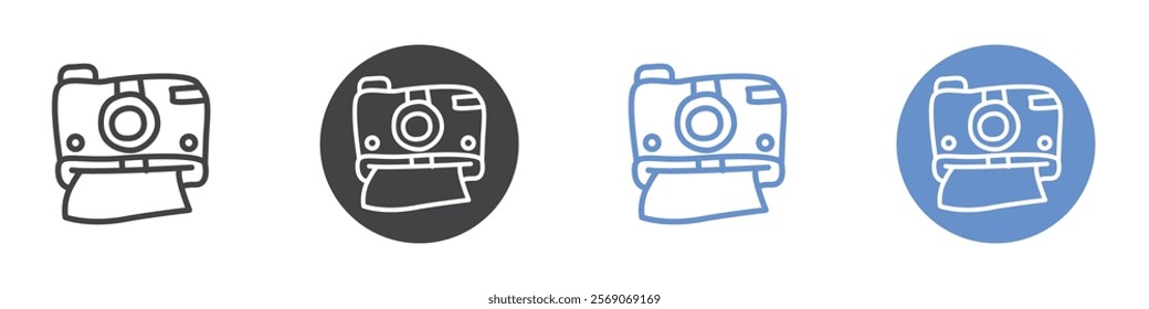 Camera icon vector symbol outline sign