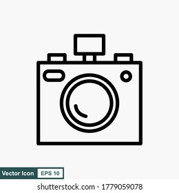 Camera Icon, Camera icon vector, in trendy flat style isolated on white background. Camera icon image, Camera icon illustration