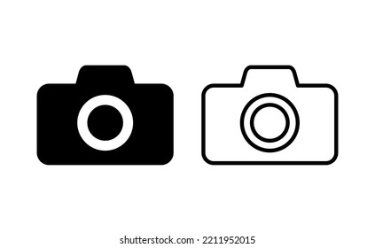 Camera icon vector for web and mobile app. photo camera sign and symbol. photography icon.