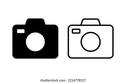 Camera icon vector for web and mobile app. photo camera sign and symbol. photography icon.