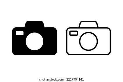 Camera icon vector for web and mobile app. photo camera sign and symbol. photography icon.