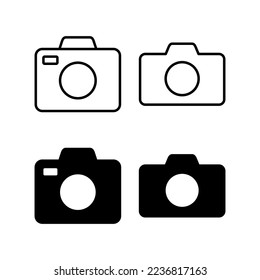 Camera icon vector for web and mobile app. photo camera sign and symbol. photography icon.