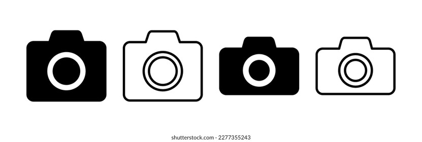 Camera icon vector for web and mobile app. photo camera sign and symbol. photography icon.