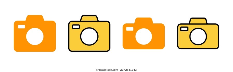 Camera icon vector for web and mobile app. photo camera sign and symbol. photography icon.