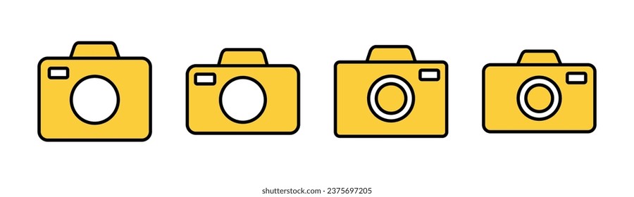 Camera icon vector for web and mobile app. photo camera sign and symbol. photography icon.