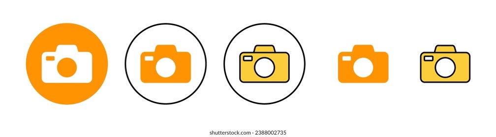 Camera icon vector for web and mobile app. photo camera sign and symbol. photography icon.