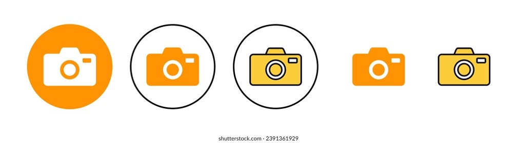 Camera icon vector for web and mobile app. photo camera sign and symbol. photography icon.