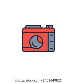Camera icon. vector.Editable stroke.linear style sign for use web design,logo.Symbol illustration.
