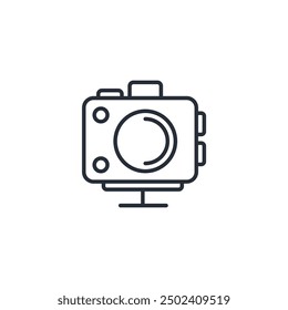 camera icon. vector.Editable stroke.linear style sign for use web design,logo.Symbol illustration.