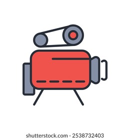 camera icon. vector.Editable stroke.linear style sign for use web design,logo.Symbol illustration.