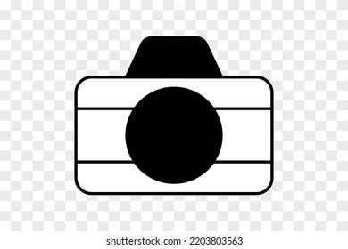 Camera icon. Video camera icon. Photo camera illustration isolated on transparent background. Vector EPS 10