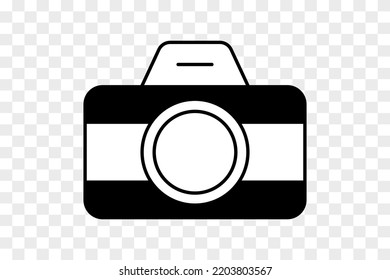 Camera icon. Video camera icon. Photo camera illustration isolated on transparent background. Vector EPS 10