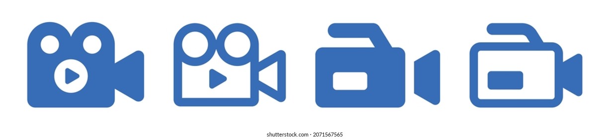 Camera icon. Video camera symbol. Movie sign vector illustration