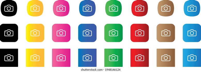 camera icon . web icon set . icons collection. Simple vector illustration.