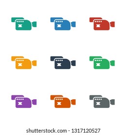 camera icon white background. Editable filled camera icon from media. Trendy camera icon for web and mobile.