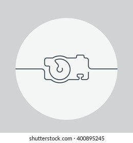 Camera icon white background. Camera icon. Photo camera isolated background. Camera vector illustration. Camera image. Photo camera picture, sign, silhouette, object.