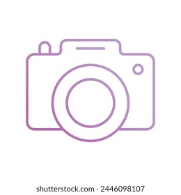 camera icon with white background vector stock illustration