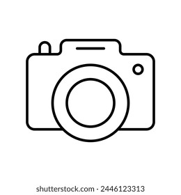 camera icon with white background vector stock illustration