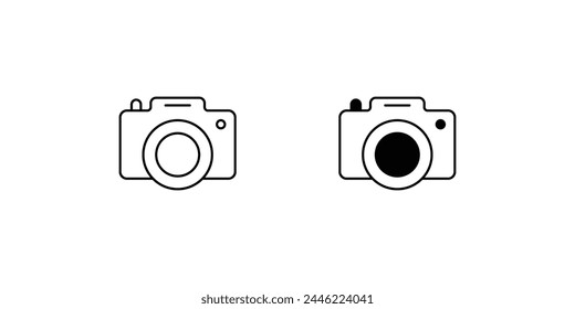 camera icon with white background vector stock illustration