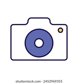 camera icon with white background vector stock illustration