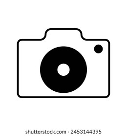 camera icon with white background vector stock illustration