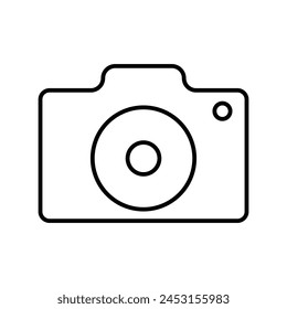 camera icon with white background vector stock illustration