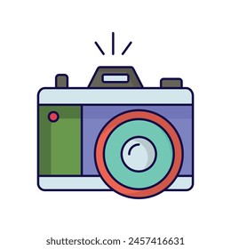 camera icon with white background vector stock illustration