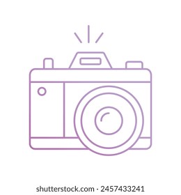 camera icon with white background vector stock illustration