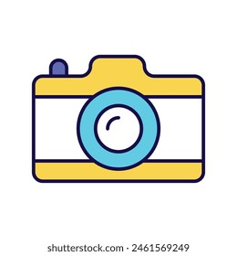 camera icon with white background vector stock illustration