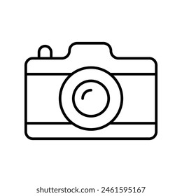 camera icon with white background vector stock illustration