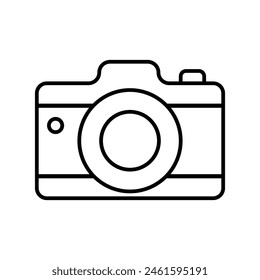 camera icon with white background vector stock illustration